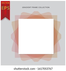 gradient frame. illustration creative modern frames. stylish graphics with elements of typography red abstract shape. element for design business cards, invitations, gift cards, flyers brochure eps