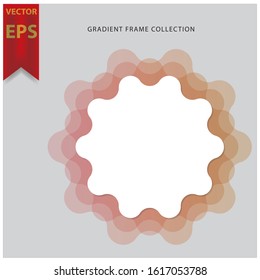 gradient frame. illustration creative modern frames. stylish graphics with elements of typography red abstract shape. element for design business cards, invitations, gift cards, flyers brochure eps