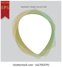 gradient frame. illustration creative modern frames. stylish graphics with elements of typography red abstract shape. element for design business cards, invitations, gift cards, flyers brochure eps
