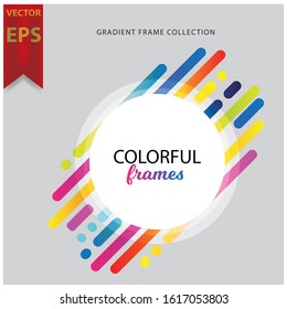 gradient frame. illustration creative modern frames. stylish graphics with elements of typography red abstract shape. element for design business cards, invitations, gift cards, flyers brochure eps