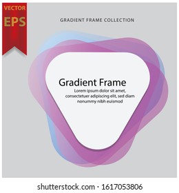gradient frame. illustration creative modern frames. stylish graphics with elements of typography red abstract shape. element for design business cards, invitations, gift cards, flyers brochure eps
