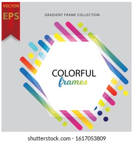 gradient frame. illustration creative modern frames. stylish graphics with elements of typography red abstract shape. element for design business cards, invitations, gift cards, flyers brochure eps