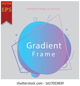 gradient frame. illustration creative modern frames. stylish graphics with elements of typography red abstract shape. element for design business cards, invitations, gift cards, flyers brochure eps