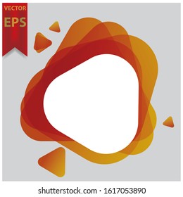 gradient frame. illustration creative modern frames. stylish graphics with elements of typography red abstract shape. element for design business cards, invitations, gift cards, flyers brochure eps