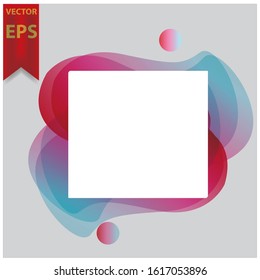 gradient frame. illustration creative modern frames. stylish graphics with elements of typography red abstract shape. element for design business cards, invitations, gift cards, flyers brochure eps