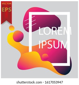 gradient frame. illustration creative modern frames. stylish graphics with elements of typography red abstract shape. element for design business cards, invitations, gift cards, flyers brochure eps