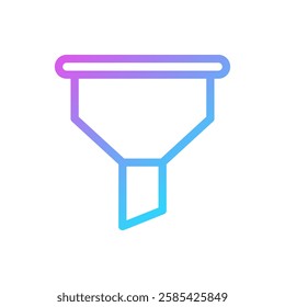 Gradient Funnel Filter Icon for Data Sorting
