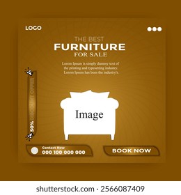 Gradient furniture sale landing page with photo