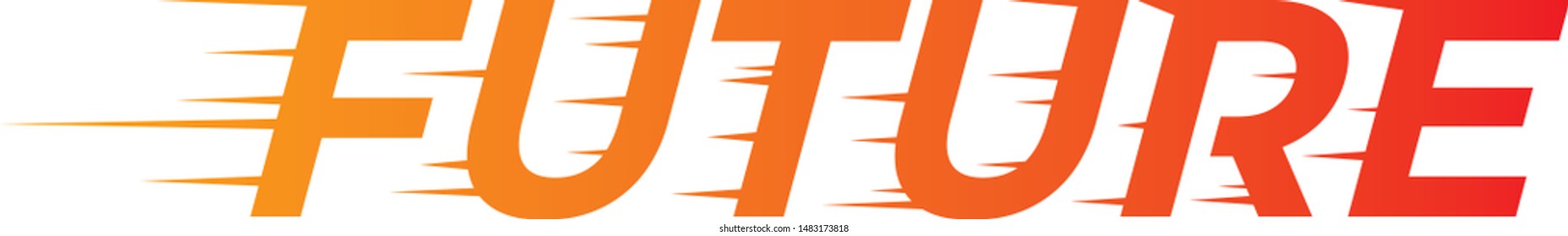 gradient future word. future speed concept