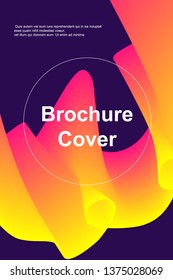 Gradient Futuristic 3d cover concept. Fluid gradient elements for your design. Vector