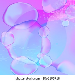 Gradient futuristic Background with liquid and fluid  element. Trendy background for flyer, poster, presentation, brochure. Vector abstract glitch illustration.