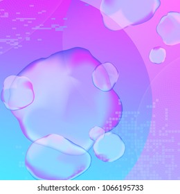 Gradient futuristic Background with liquid and fluid  element. Trendy background for flyer, poster, presentation, brochure. Vector abstract glitch illustration.