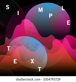 Gradient futuristic Background with memphis element. Trendy background for flyer, poster, presentation, brochure. Vector abstract glitch illustration.