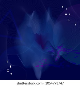 Gradient futuristic Background with memphis element. Trendy background for flyer, poster, presentation, brochure. Vector abstract glitch illustration.