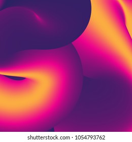 Gradient futuristic Background with memphis element. Trendy background for flyer, poster, presentation, brochure. Vector abstract glitch illustration.