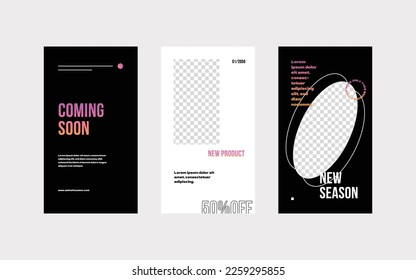 Gradient futuristic social media story template