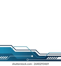 Gradient Futuristic Tech Interface Footer Border Set