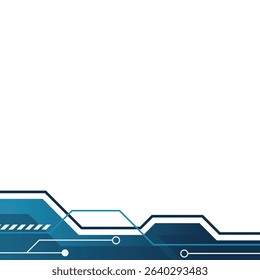 Gradient Futuristic Tech Interface Footer Border Set