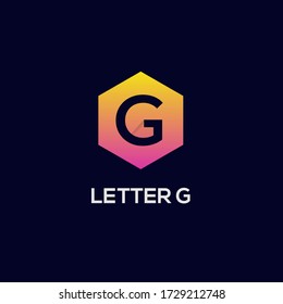 GRADIENT G LETTER LOGO DESIGN COMPANY BUSINESS ICON TEMPLATE.CREATIVE MINIMALIST ABSTRACT VECTOR