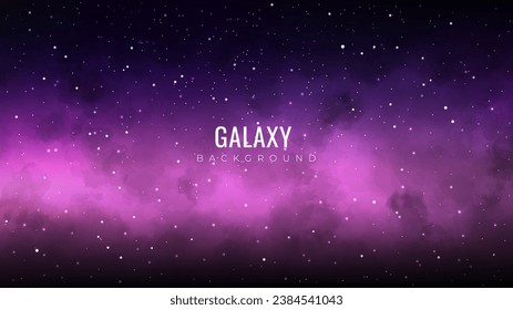 Gradient galaxy background. Nebula and stars in the night sky.