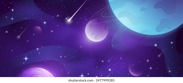 Gradient galaxy background vector design in eps 10