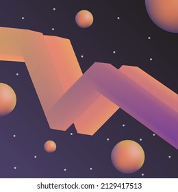 gradient Galaxy star orange fluid background