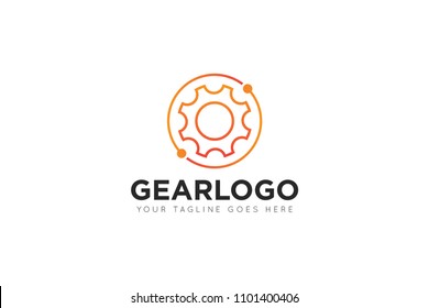 gradient gear logo, icon, symbol, design template