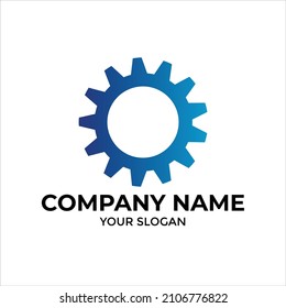 gradient gear logo perfect for industrial company logo