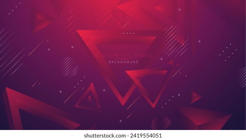 Farbverlauf-geometrische 3D-Formen-Hintergrund, Vektordesign in EPS10