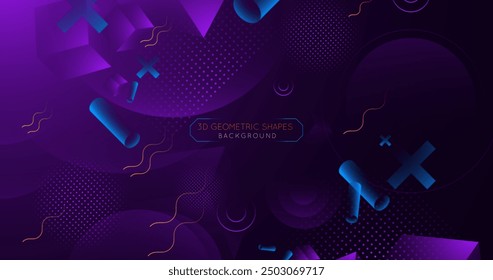Diseño de Vector de fondo de Formas 3d geométricas degradadas en eps 10