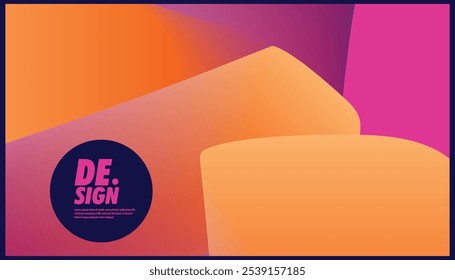 Gradient geometric abstract background with space area