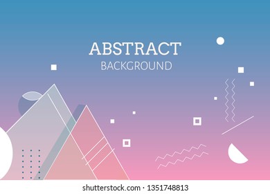 Gradient geometric abstract background vector