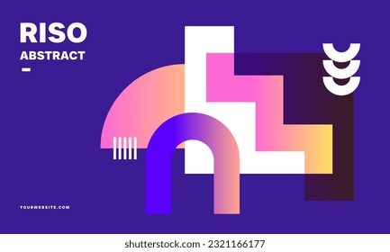Gradient Geometric Abstrakte Formen Banner Hintergrund für Musik Event Poster Flyer Präsentation und Cover. Vektorgrafik