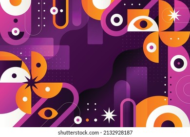 Gradient geometric background, Abstract geometric background