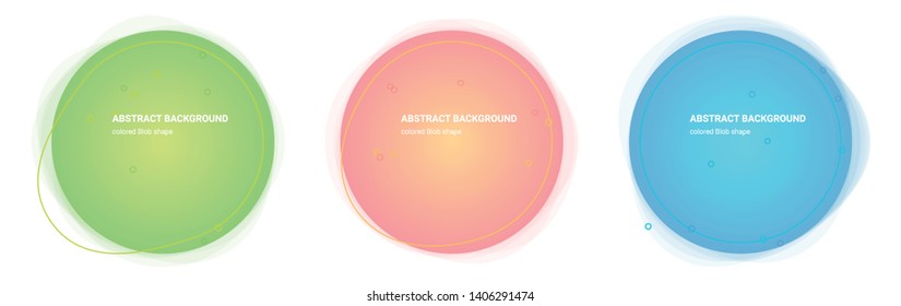 Gradient Geometric Banners with Flowing Blob Shapes. Dynamic Curve Design for Logo, Flyers or Presentstion. Abstract Vector Background in Pear, Lima, Saffron-Mango, Froly, Java, Curious-Blue colors.