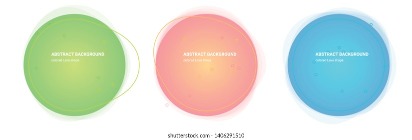 Gradient Geometric Banners with Flowing Lava Shapes. Dynamic Dot Design for Logo, Flyers or Presentstion. Abstract Vector Background in Pear, Lima, Saffron-Mango, Froly, Java, Curious-Blue colors.