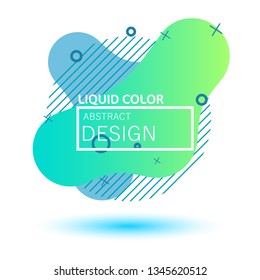 Gradient geometric banners with flowing liquid shapes. Abstract liquid shape. Fluid design. Template for the design of a logo, flyer or presentation, use in web or print design.