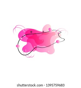 Gradient geometric banners with flowing liquid shapes. Dynamic Fluid design for logo, flyers or presentstion. Abstract vector background