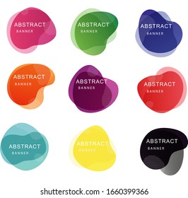 Gradient geometric banners with flowing liquid shapes. Trendy futuristic gradient design. Dynamic Fluid design for logo, flyers or presentation. Abstract vector background. vector illustration.