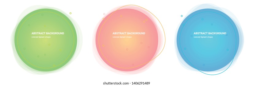 Gradient Geometric Banners with Flowing Splash Shapes. Dynamic Wave Design for Logo, Flyers or Presentstion. Abstract Vector Background in Pear, Lima, Saffron-Mango, Froly, Java, Curious-Blue colors.