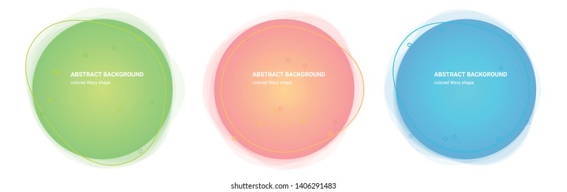 Gradient Geometric Banners with Flowing Wavy Shapes. Dynamic Blob Design for Logo, Flyers or Presentstion. Abstract Vector Background in Pear, Lima, Saffron-Mango, Froly, Java, Curious-Blue colors.