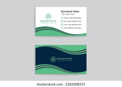 Gradient geometric business card design