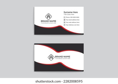Gradient geometric business card design