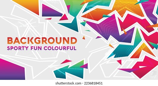 gradient geometric colourful sports background banner poster vector design illustration for social media template design