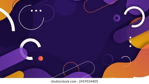 Gradient geometric fluid shapes background vector design in eps 10