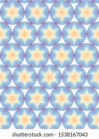 Gradient Geometric Hexagons Seamless Pattern