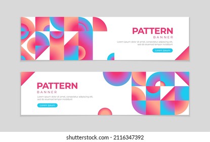 Gradient geometric pattern banner 2