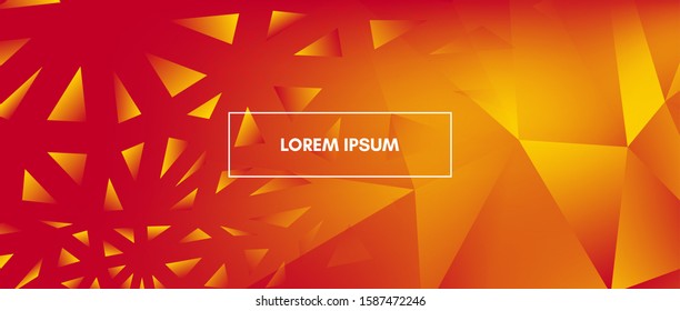 Gradient Geometric Polygonal Banner. Technology Landing Page. Red Minimal Template. Yellow Digital Design. Abstract Geometric Shapes. Red Polygonal Landing Page. Red Abstract Geometric Poster.