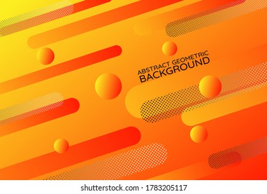 Gradient geometric shape background orange yellow