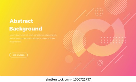 Gradient geometric shapes background collection